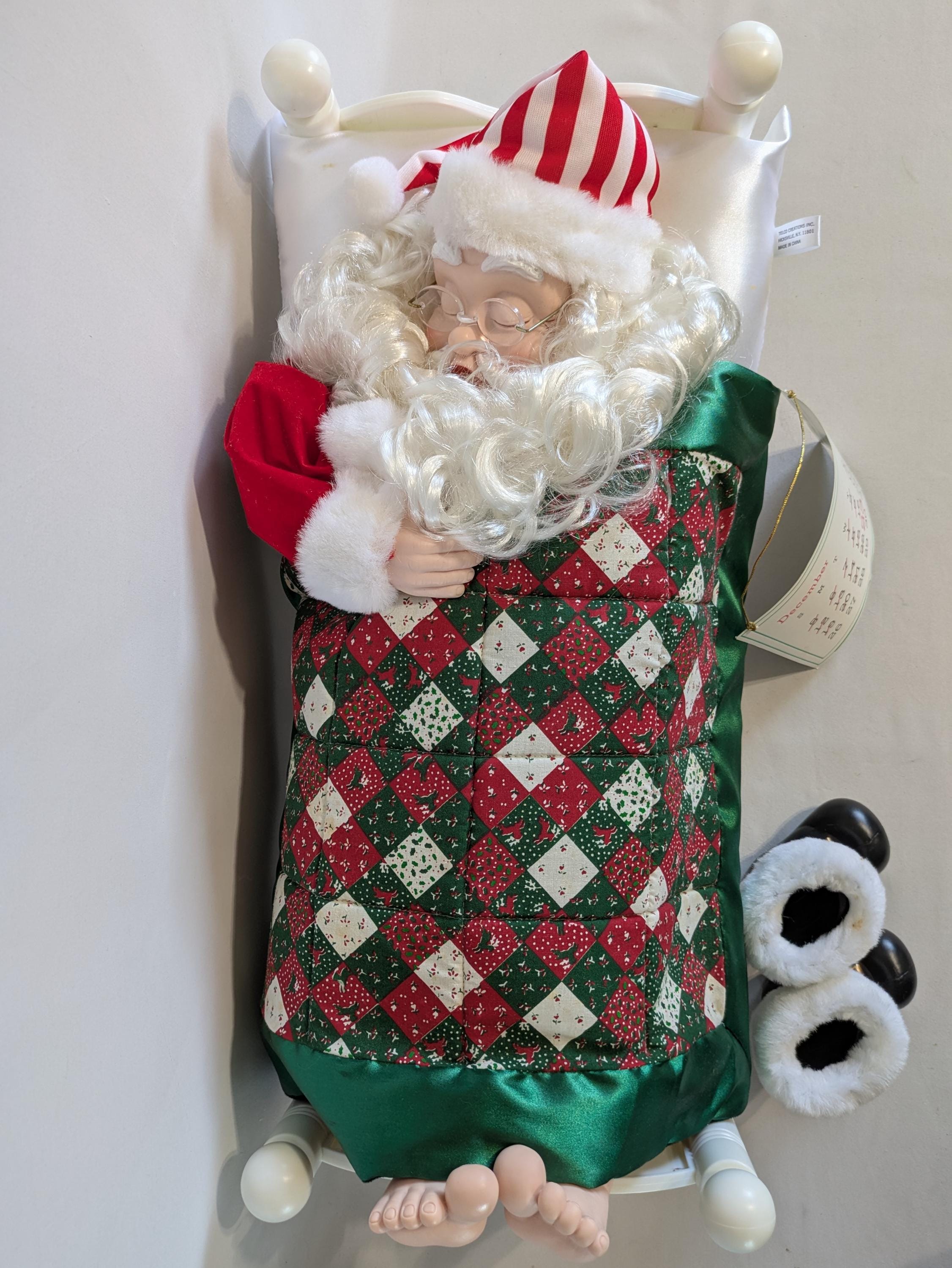 Sleeping Santa, Animated, Snoring, Whistling, Jingle Bells 