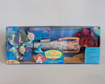 Muñeca Ariel Nadando, La Sirenita, Mattel, Disney, Cambia de Color, Vintage, 1997