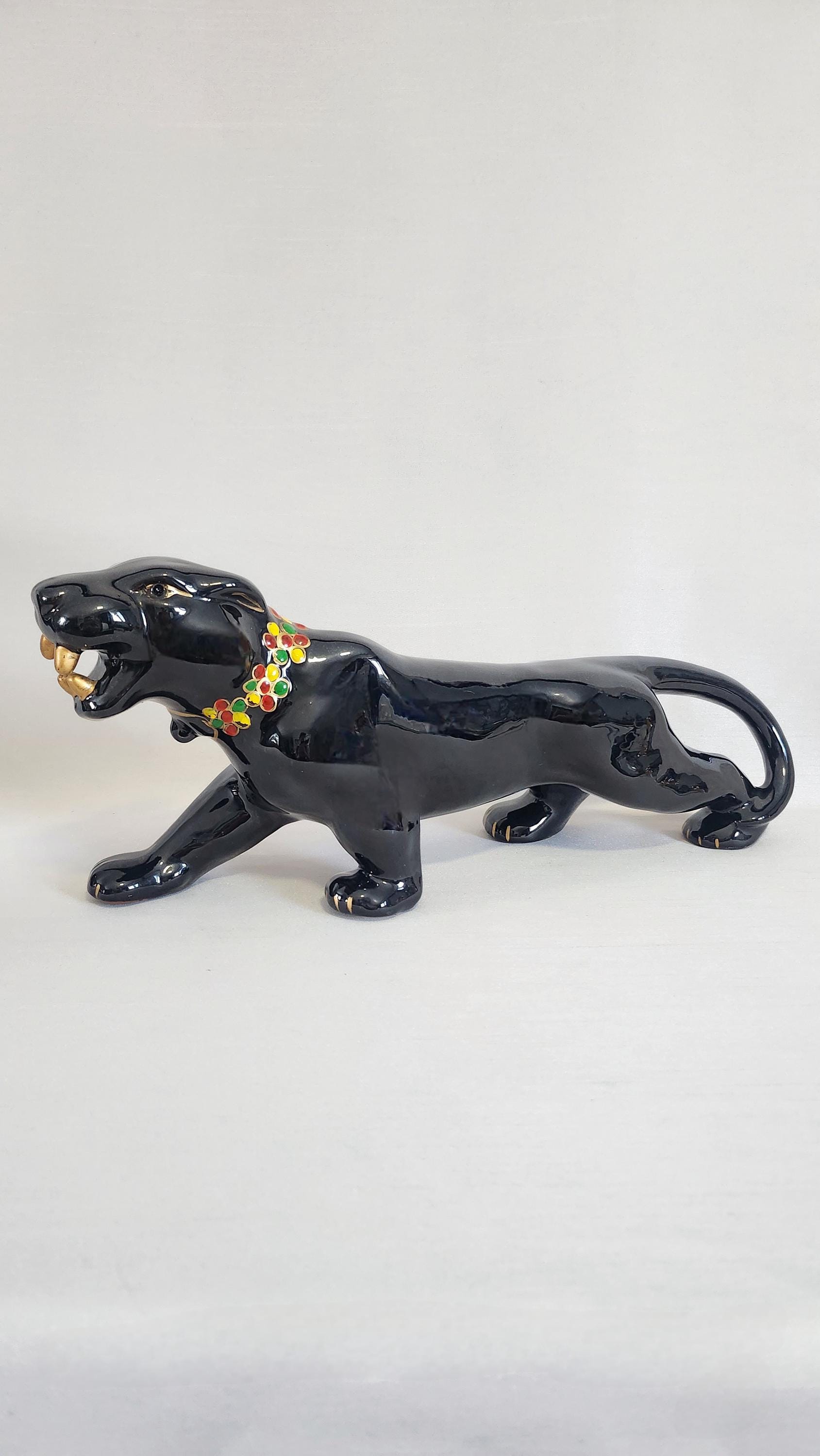 Vintage ceramic black panther - Etsy 日本