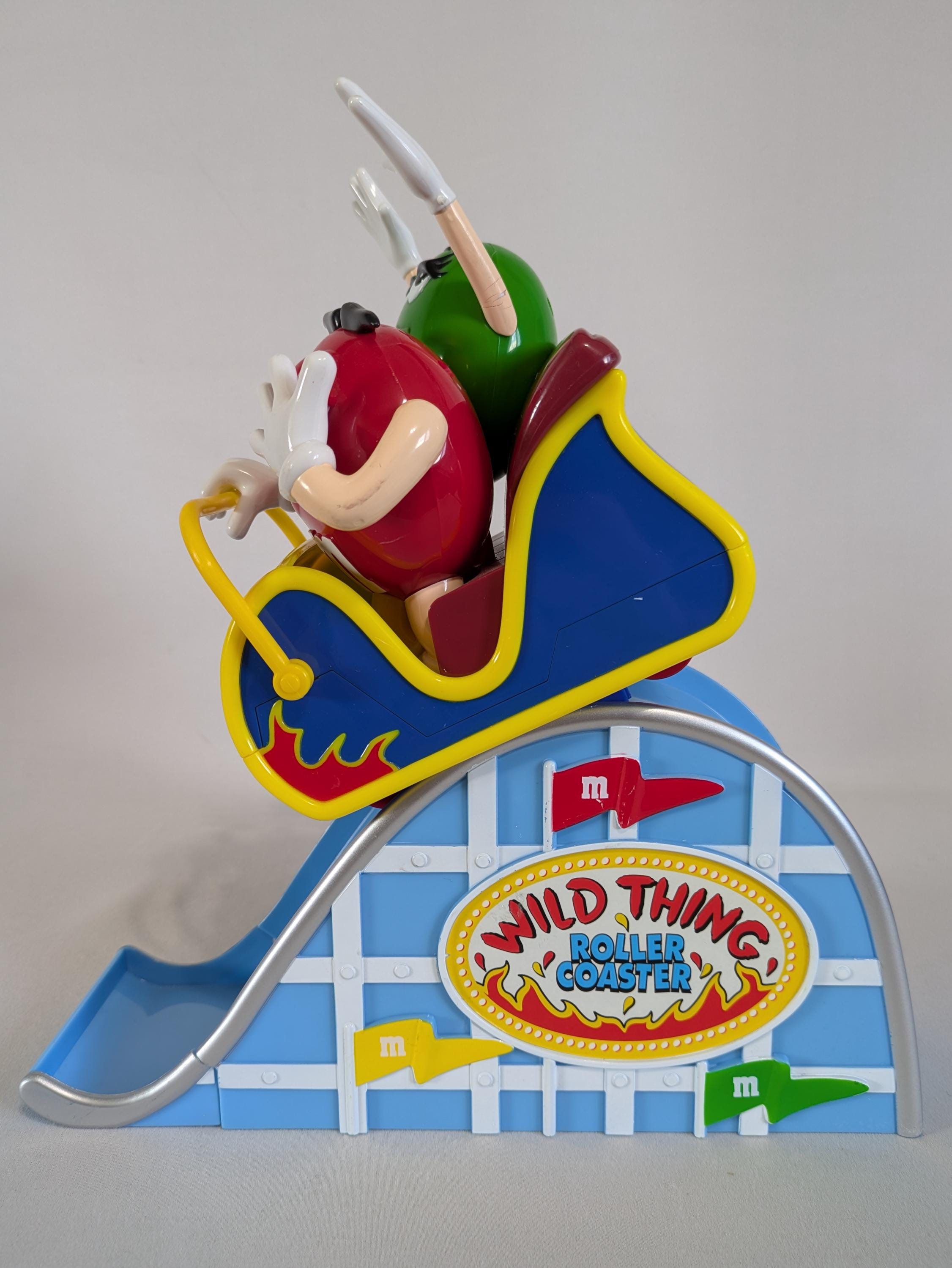 M&M Roller Coaster Candy Dispenser, Wild Thing, Collectible, Red