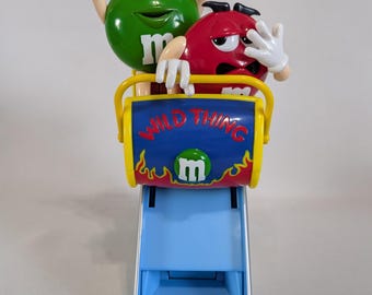 M&M Roller Coaster Candy Dispenser, Wild Thing, Collectible, Red
