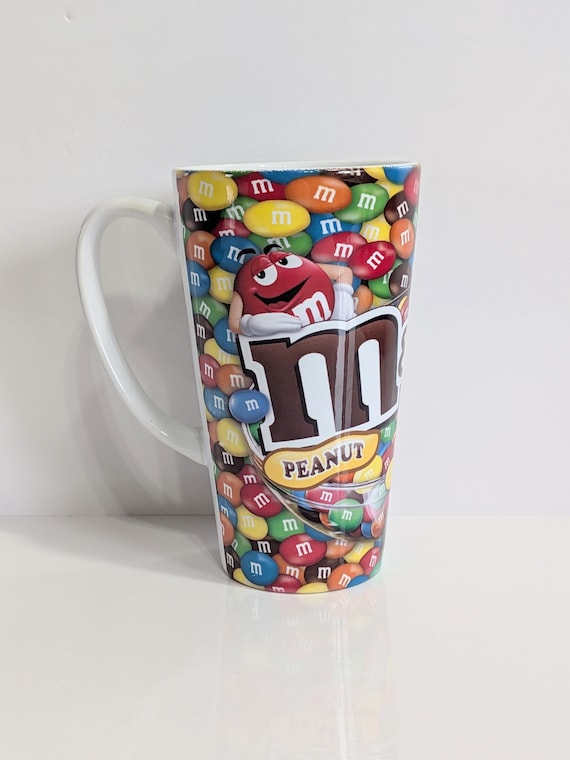 M & M Große Keramik Kaffeetasse, Erdnuss, Nostalgie, Sammlerstück, Süßigkeiten, mikrowellen- und spülmaschinenfest, Vintage