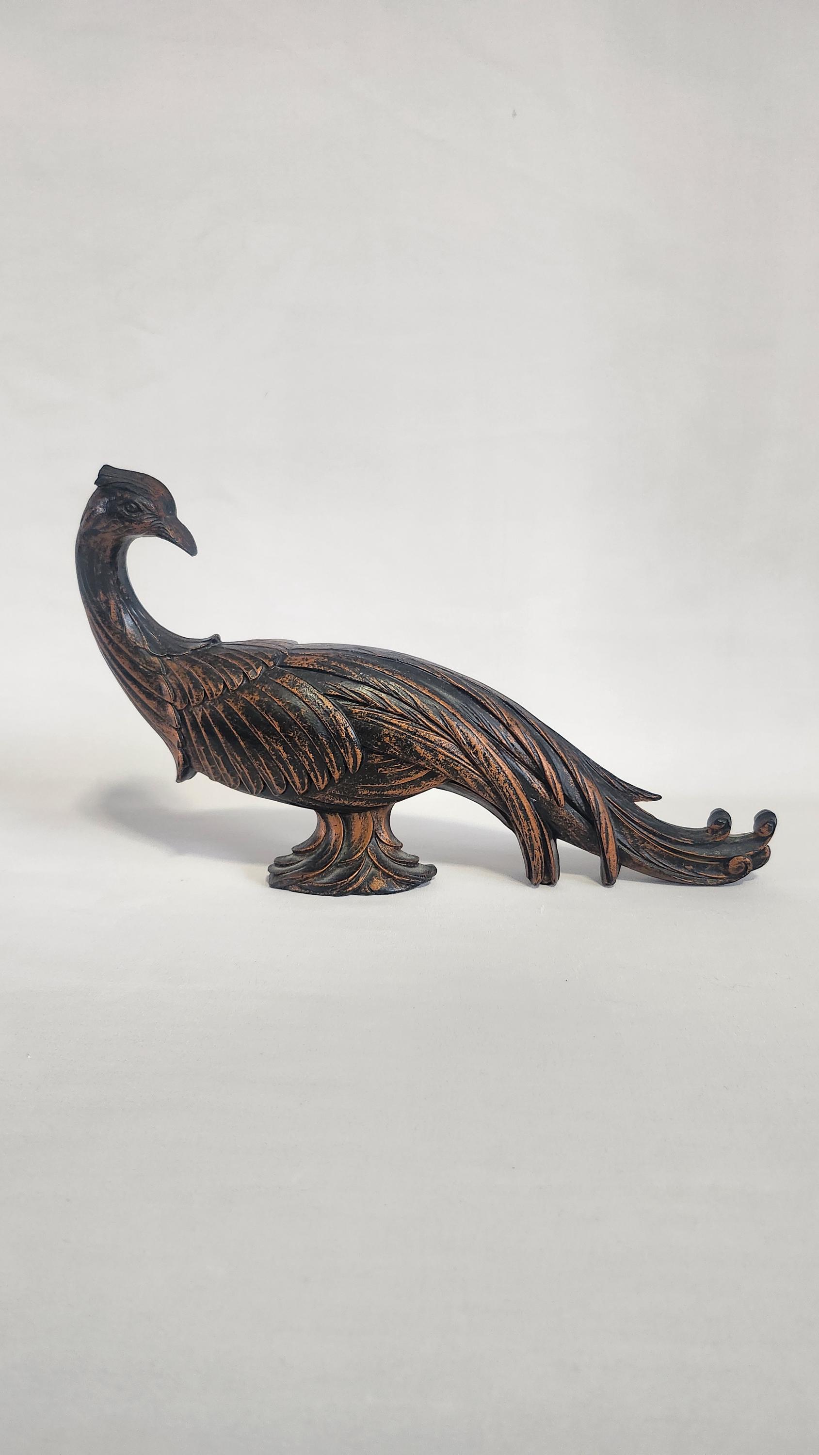 香炉 鳥 雉の香炉 置物 レトロ 工芸品 金属 骨董・古美術好きに Copper