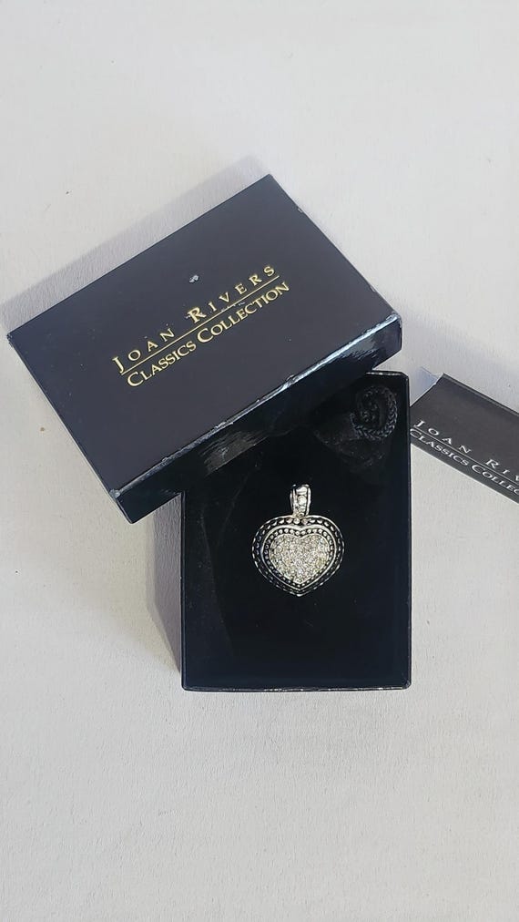 Joan Rivers Heart Pendant, Classics Collection, Silver Plated