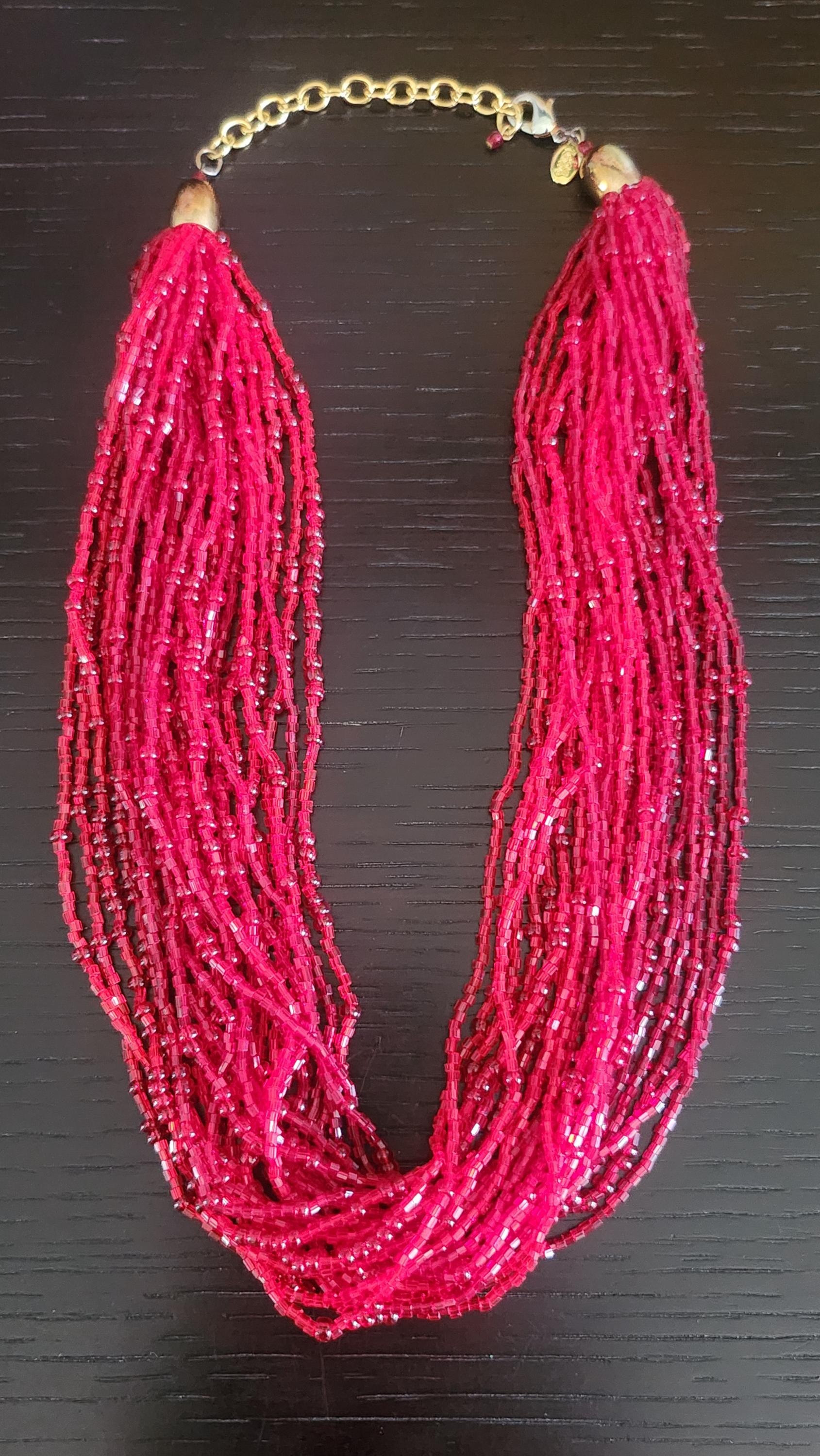 Collier torsade en corail et perles de la collection Joan Rivers Classics, vintage.