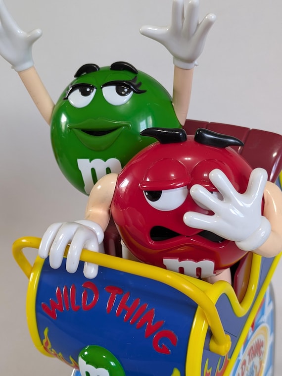 M&M Roller Coaster Candy Dispenser, Wild Thing, Collectible, Red