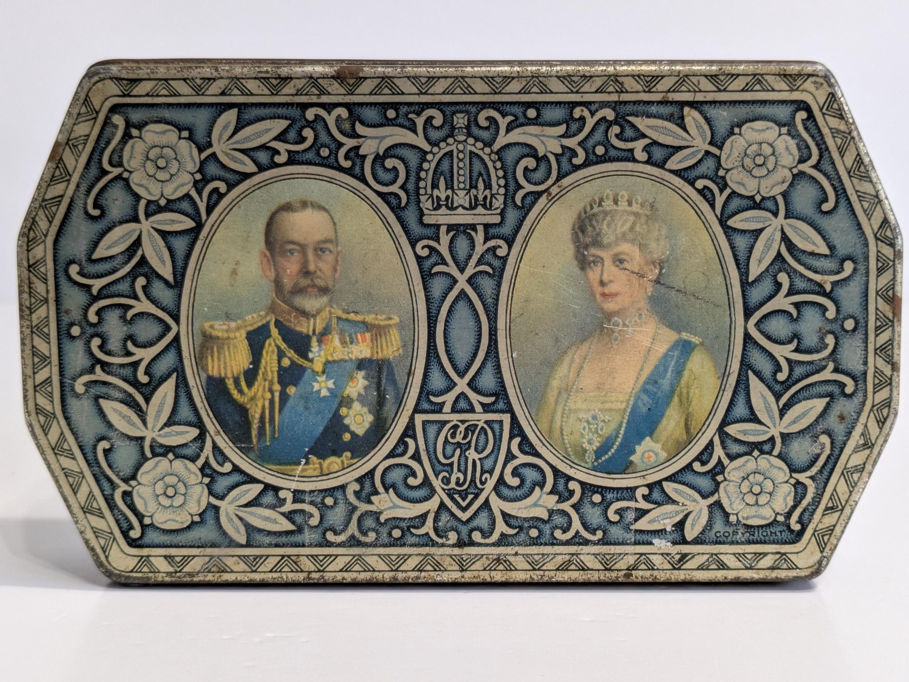Silver Jubilee Commemorative Storage Tin, King George V, Queen