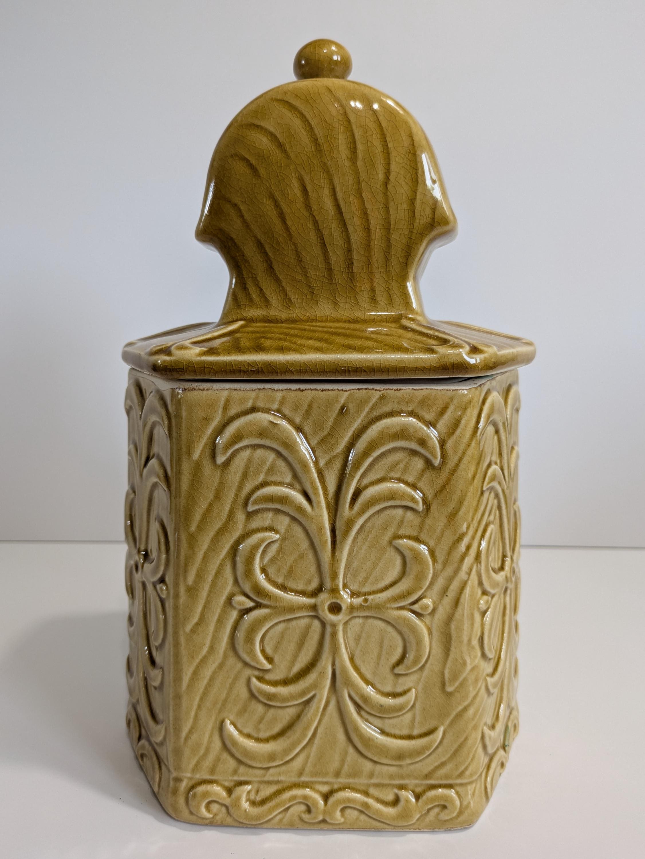 Cookie Jar, Hickory Dickory Dock, Clock, Mouse, Ceramic, Vintage