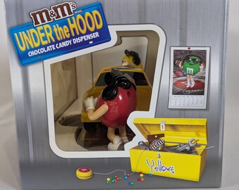 M&M Candy Dispenser, Race Car, Under the Hood, Red, Peanut, New