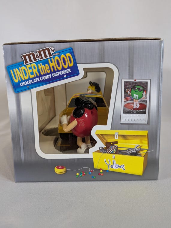 M&M Candy Dispenser, Race Car, Under the Hood, Red, Peanut, New