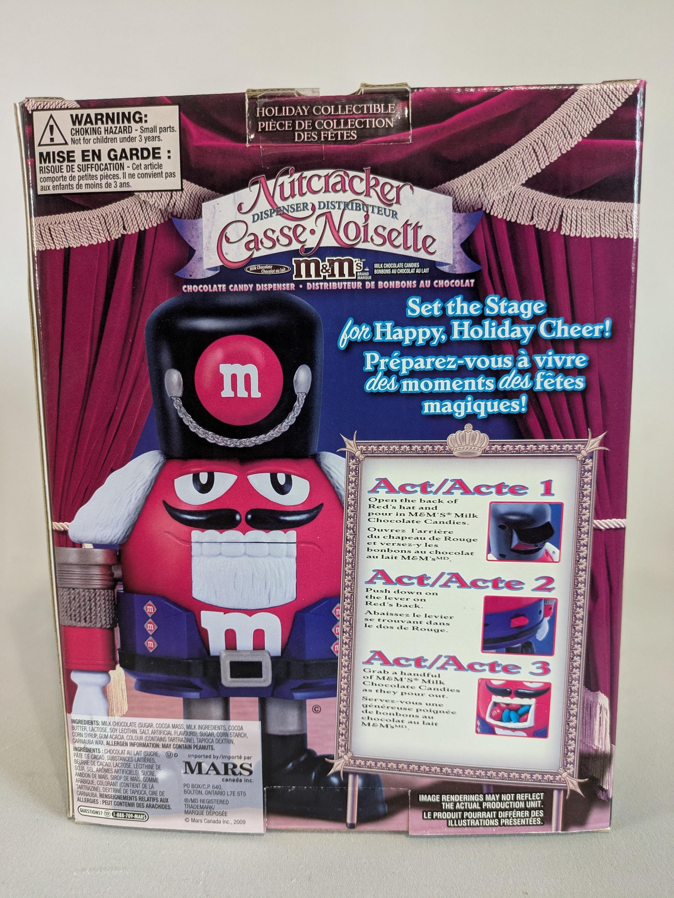 M&M Candy Dispenser, Nutcracker, Holidays, Christmas, Red, New Old