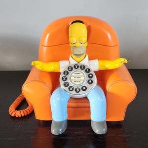 ホーマー・シンプソンのアニメ電話、ヴィンテージ、固定電話、記念品 