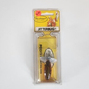 Fishing Lure, Fred Arbogast 1/8 oz Jitterbug, Vintage, Orange and brown, New Old Stock
