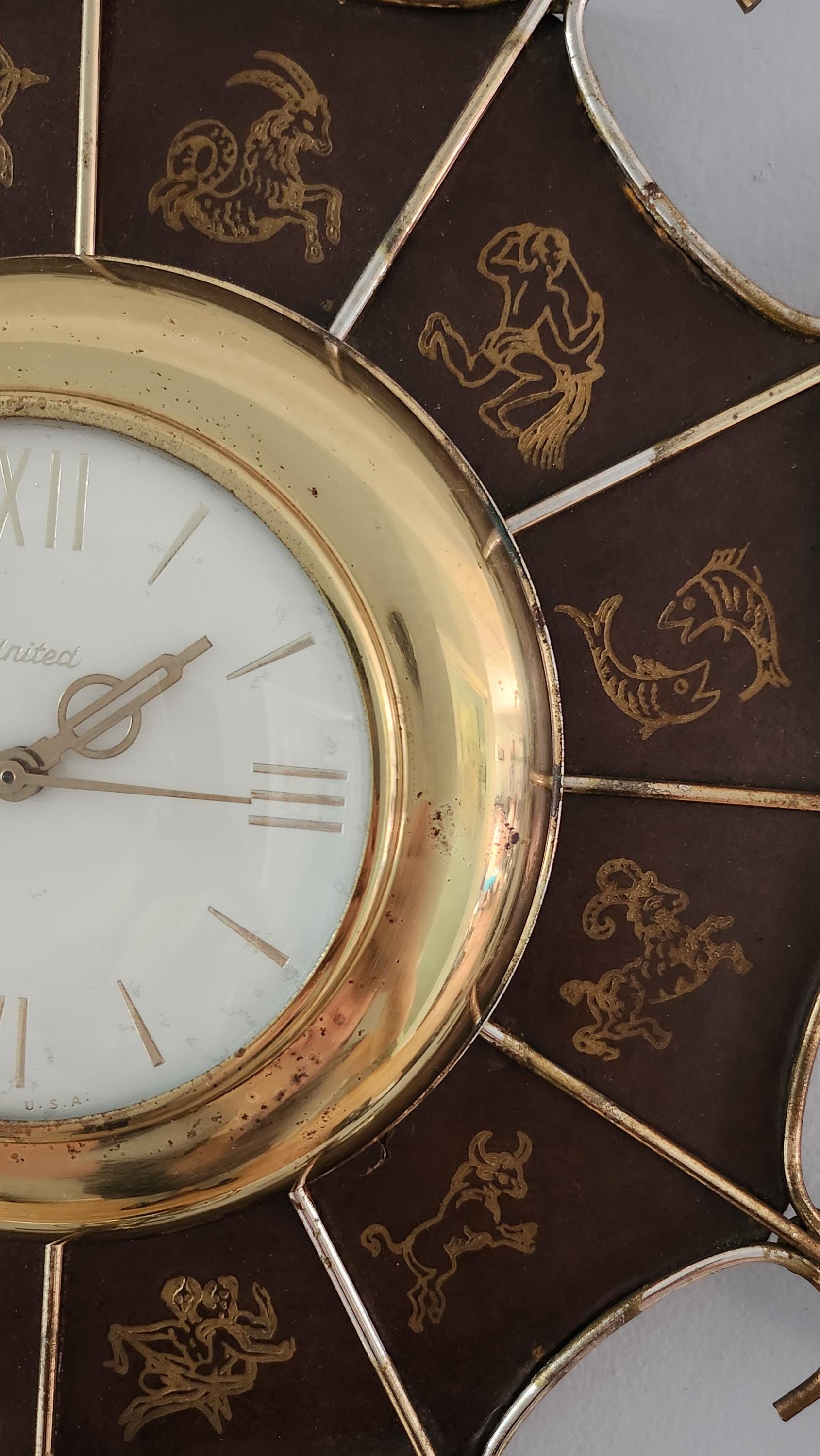 United Starburst Zodiac Wall Clock. Vintage, 1960s, Model #203 - Etsy