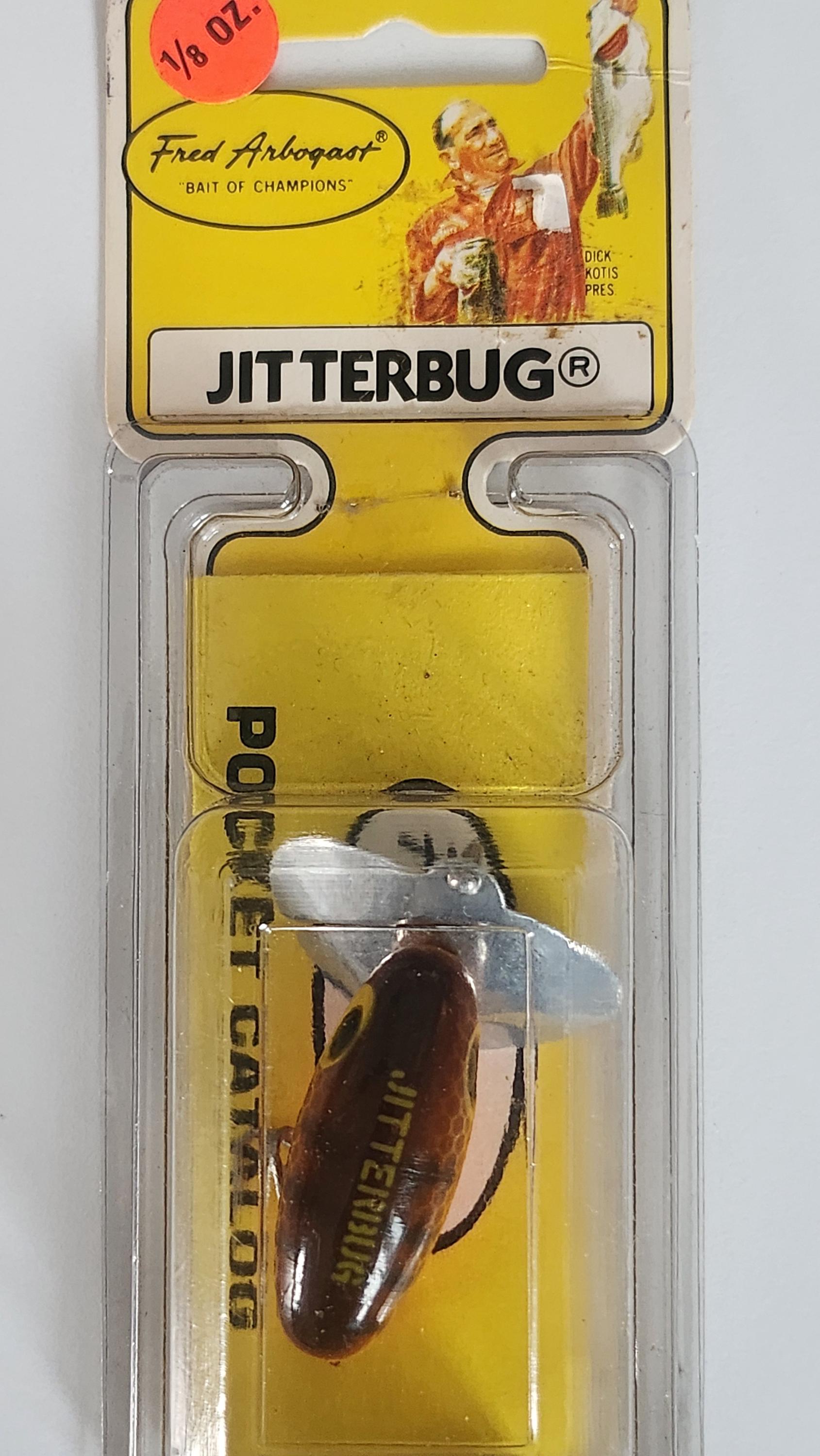 Fishing Lure, Fred Arbogast 1/8 Oz Jitterbug, Vintage, Orange and