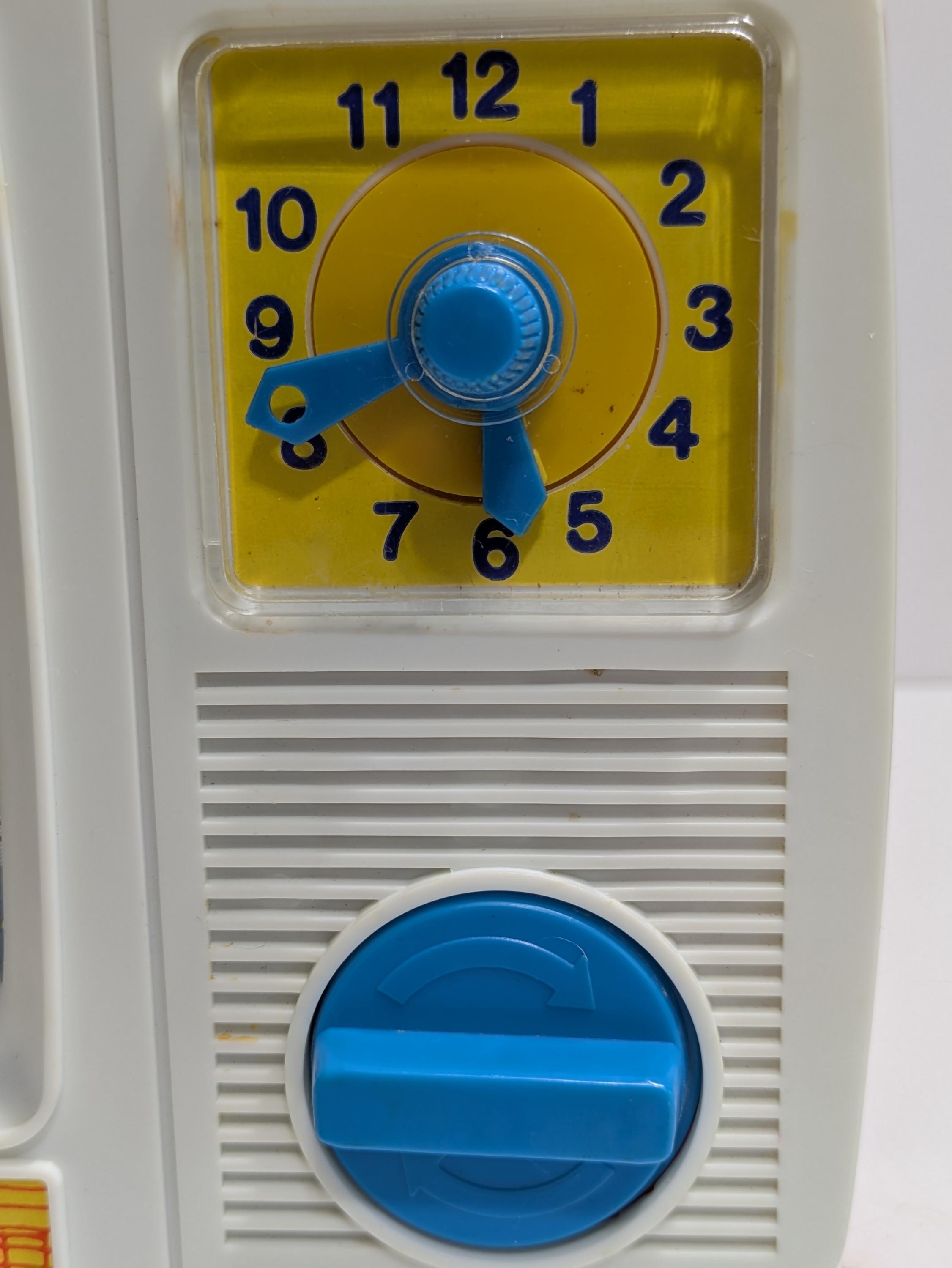 Musical Tv and Clock Wind up Toy, Blue Box, Toddler Toys