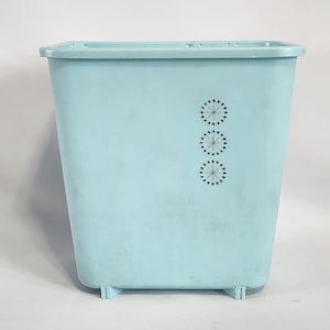 Rubbermaid Wastebasket, Mint Green, Atomic, Plastic, MCM, Bathroom, Powder Room, Trash Can, Vintage