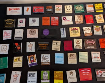 Vintage matches. Restaurants and diners collection, 60s, 70s, 80s, 90s. Lot of 20 matchbooks
