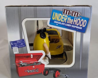 M&M Candy Dispenser, Race Car, Under the Hood, Red, Peanut, New