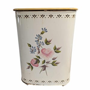 50s USAヴィンテージ DETECTO ランドリーバスケット 薔薇 シャビー Vintage Detecto Hamper - Etsy