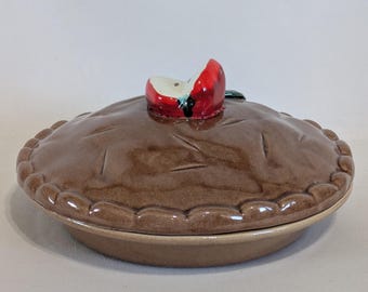 ヴィンテージ ポルトガル製 陶器製 パイキーパー 蓋付き | 手描きの