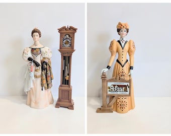 磁器製フィギュア、エイボン、ミセス・アルビー、販売員、花柄ショール、ビクトリアンスタイル、プレジデンツクラブ、コレクターズアイテム、ヴィンテージ