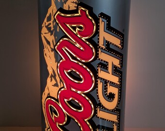 Rotating Lamp, Coors Light, Silver Bullet, Beer, Bar Decor, Man