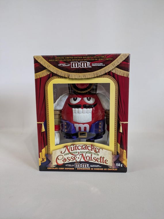 M&M Candy Dispenser, Nutcracker, Holidays, Christmas, Red, New Old