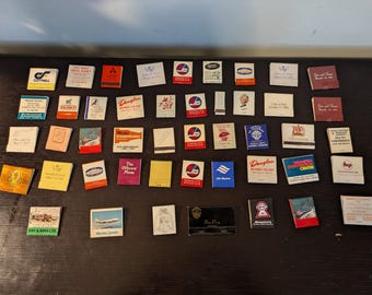 Vintage matches. Advertising collection, 60s, 70s, 80s, 90s. Lot of 20 matchbooks.