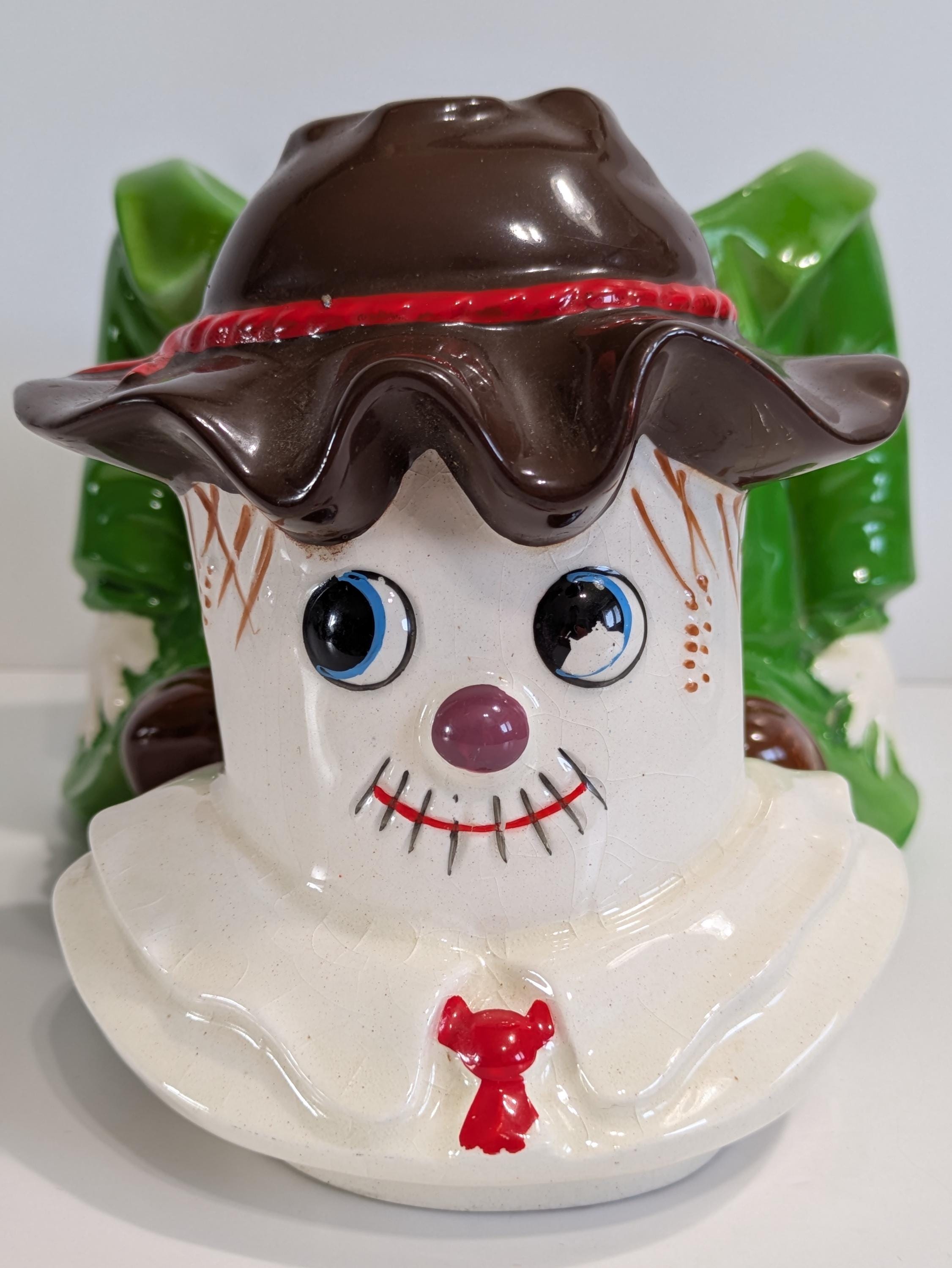 Cookie Jar, Scarecrow, Royal Sealy, Ceramic, Vintage, 1950s, Japan