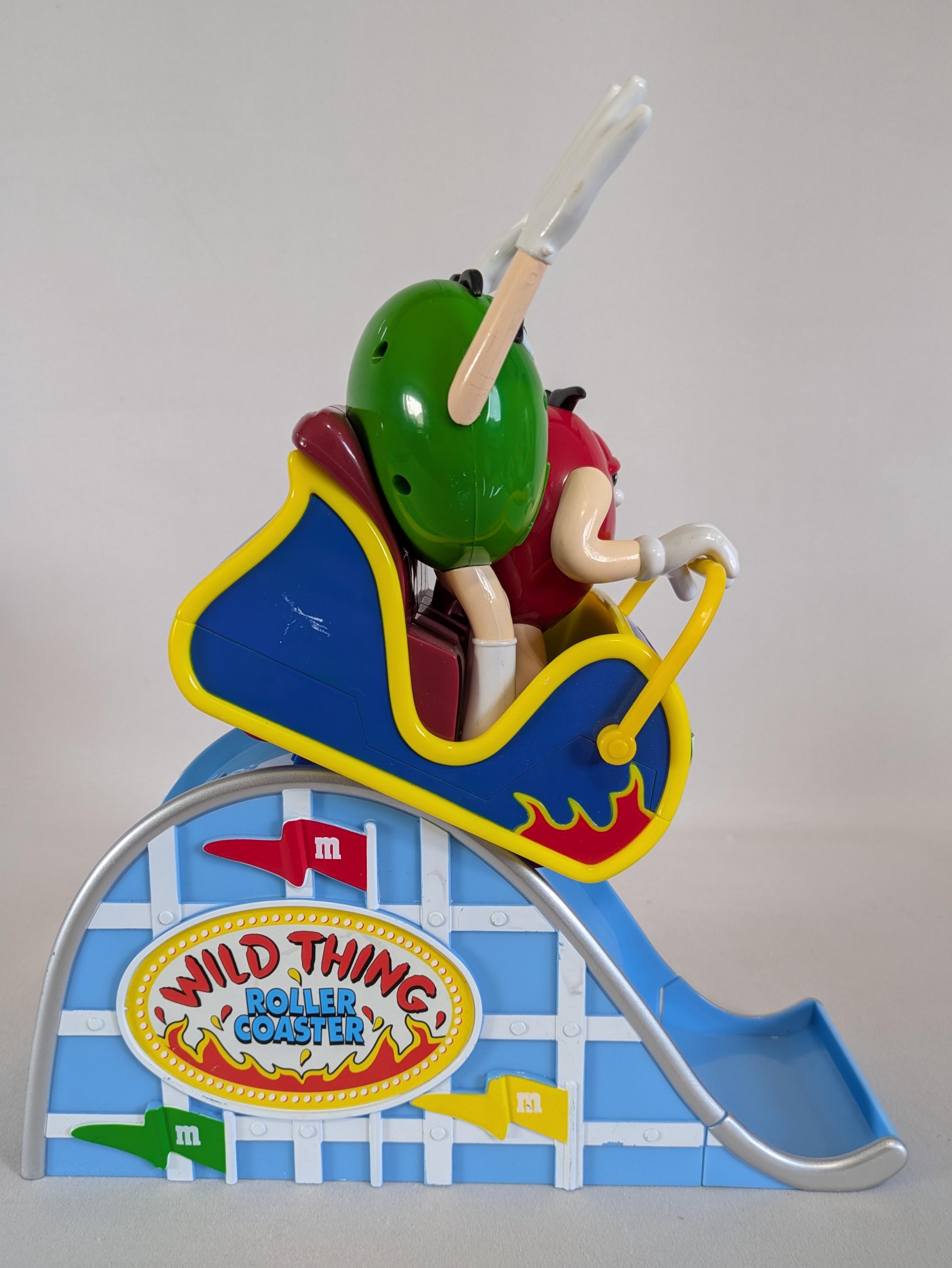 M&M Roller Coaster Candy Dispenser, Wild Thing, Collectible, Red