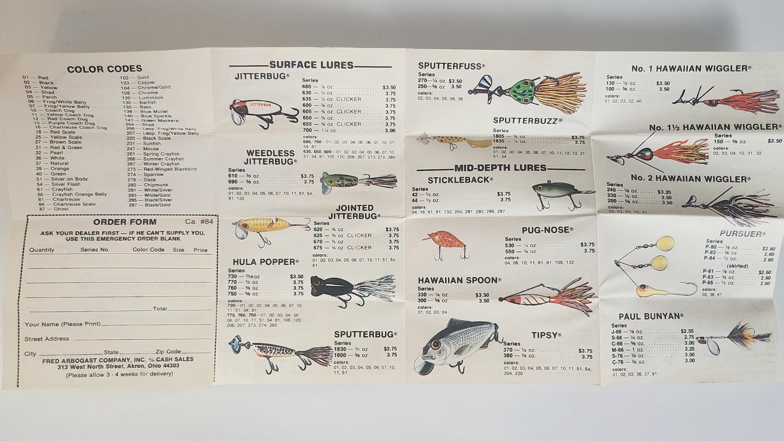 釣りルアー、フレッド・アーボガスト 1/8オンス ジッターバグ
