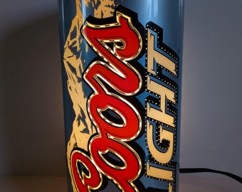 Rotating Lamp, Coors Light, Silver Bullet, Beer, Bar Decor, Man