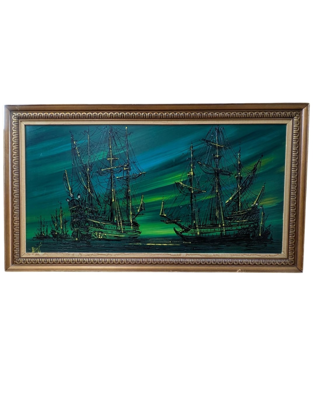 Art, Drip Ship Painting, Drip Art, String Art, Galleon at Night, 3D ...