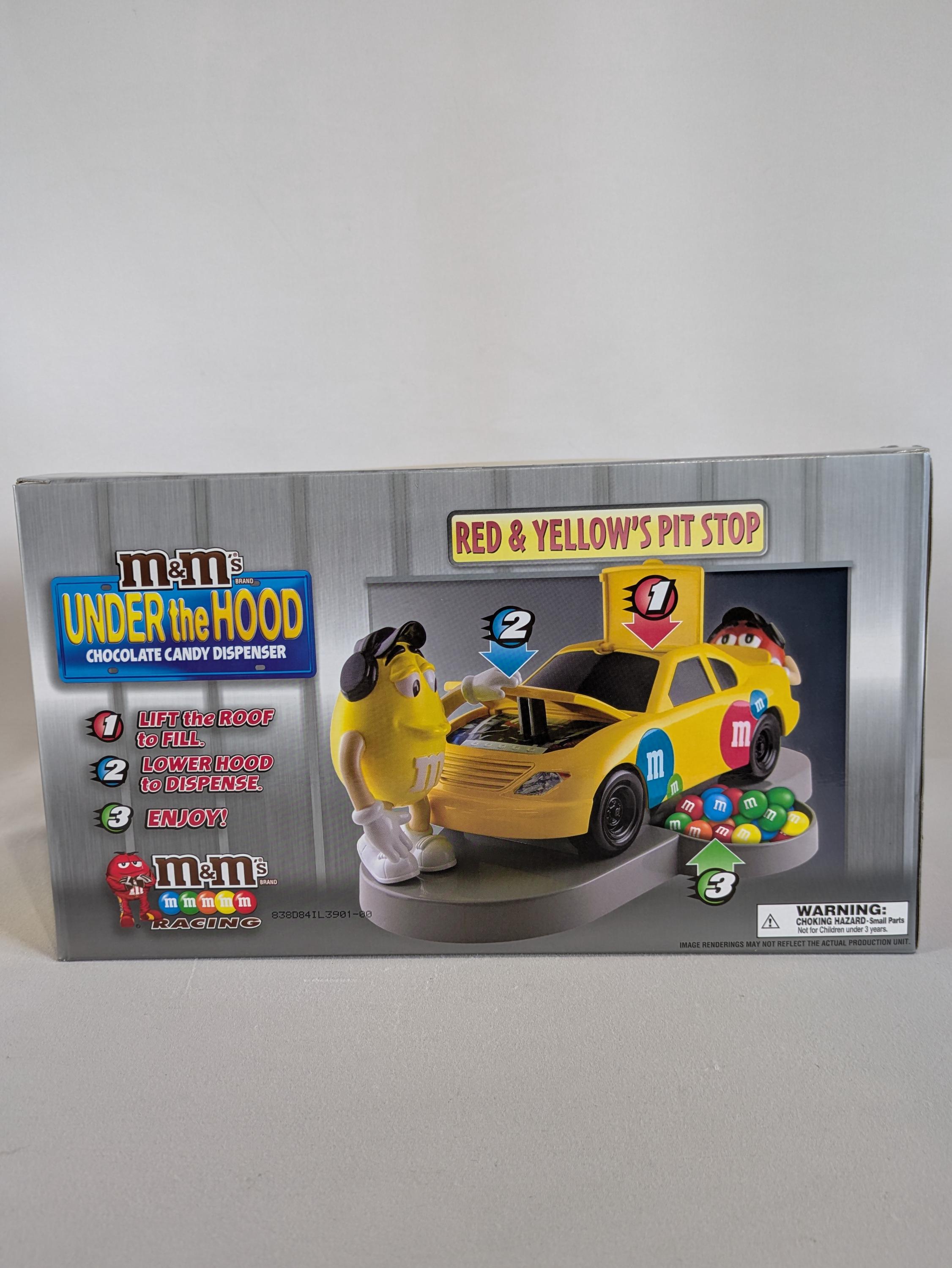 M&M Candy Dispenser, Race Car, Under the Hood, Red, Peanut, New