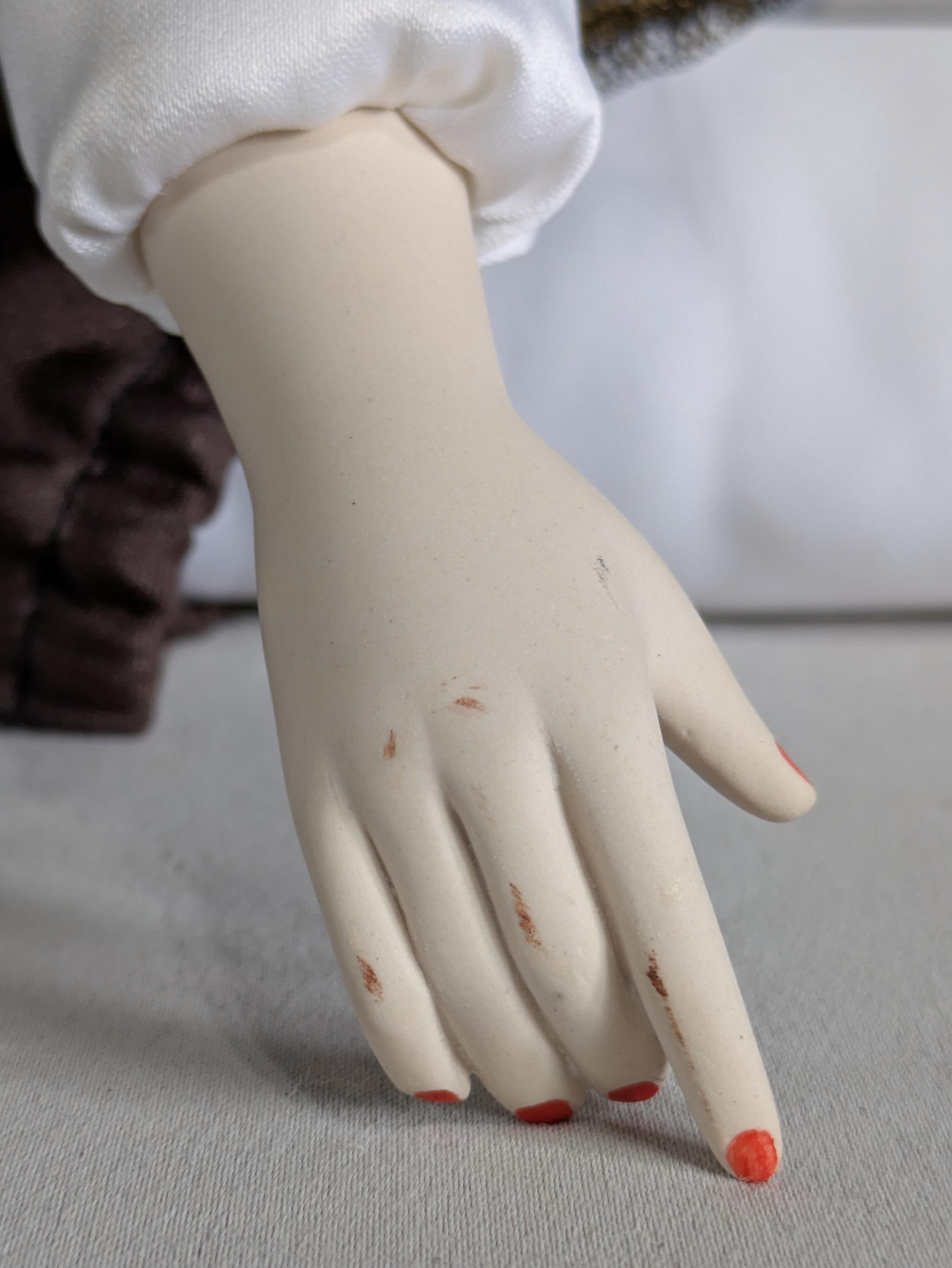 宮廷道化師人形、磁器、ぬいぐるみ、手描き、ジョーカー、道化師、王族