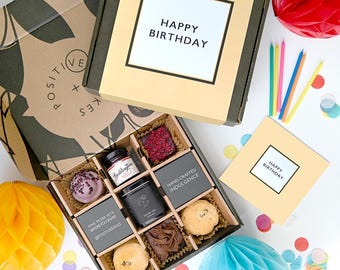 Birthday Afternoon Tea Gift Box for 1 | Vegan, Gluten Free, Dairy Free, Eggless
