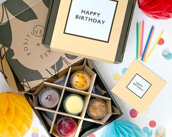 Birthday Luxury Cheesecake Selection Box | 5 Pieces | Plant Based, Gluten Free, Dairy Free, Eggless
