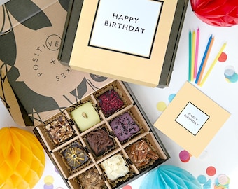 Artisan Birthday Brownie Gift Box | Vegan, Gluten Free, Dairy Free, Eggless