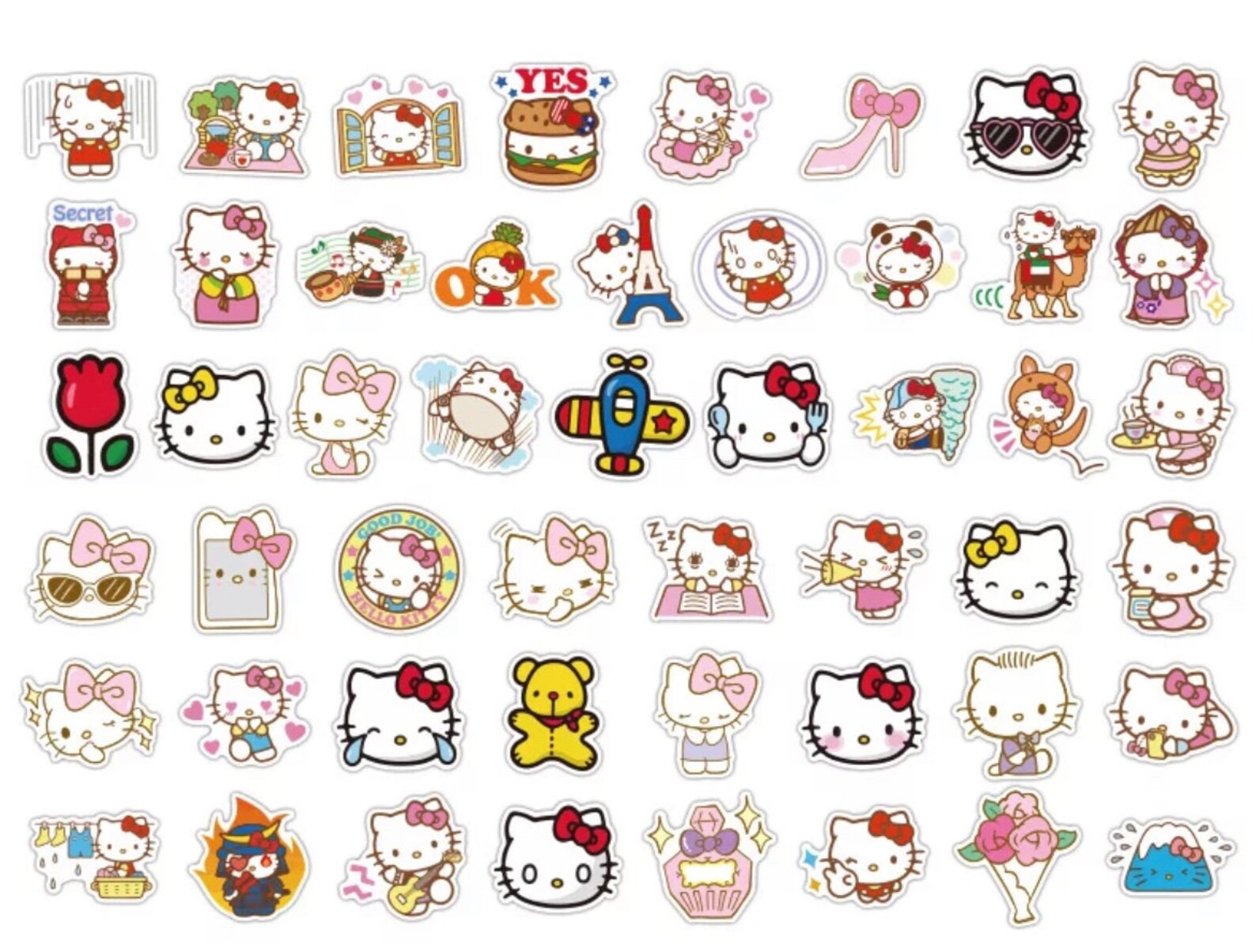 Hello Kitty Cartoon Sticker Pack laptop stickers cheap Etsy