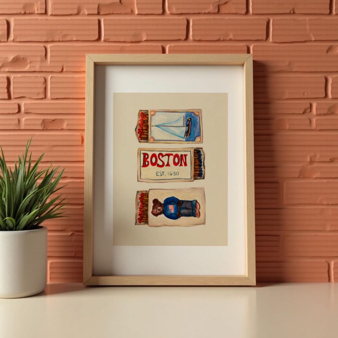 Dormroom Matchbox Boston Massachusetts | Blue Wall Decoration College ...