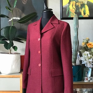 1970s Vintage Burgundy Blazer