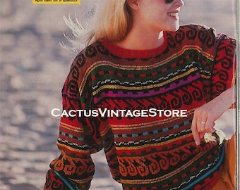 Sandra Knitting Magazine April 1990/ Knitting Pattern Book/PDF