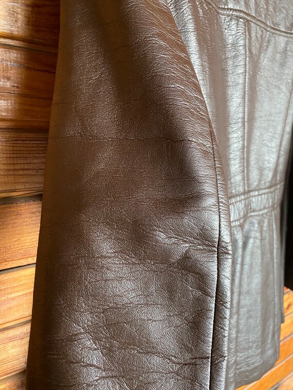 Rare Vintage 60s/70s Brown Leather Jacket/Stylish… - image 4