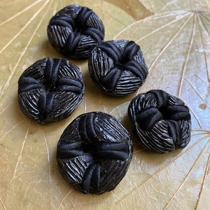 Paris Stamped 1950s handmade button- Vintage Collectible Buttons- 5 Pieces