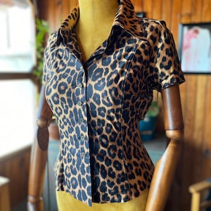 1990s Plein Sud Jeans Leopard Print Top