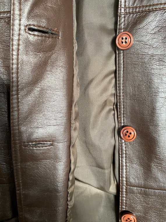 Rare Vintage 60s/70s Brown Leather Jacket/Stylish… - image 3