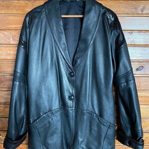 Vintage Black Soft Leather Jacket, 80’s Leather Jacket
