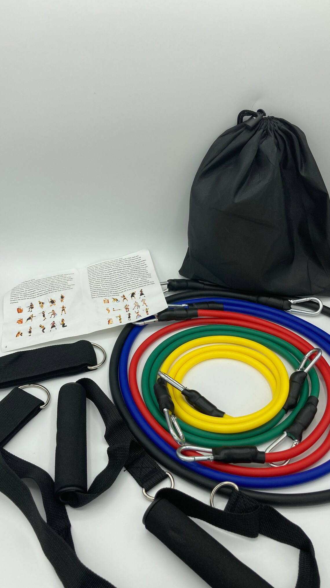 Resistance Bands with Handles 100 Lbs. Set with Exercise Guide Etsy