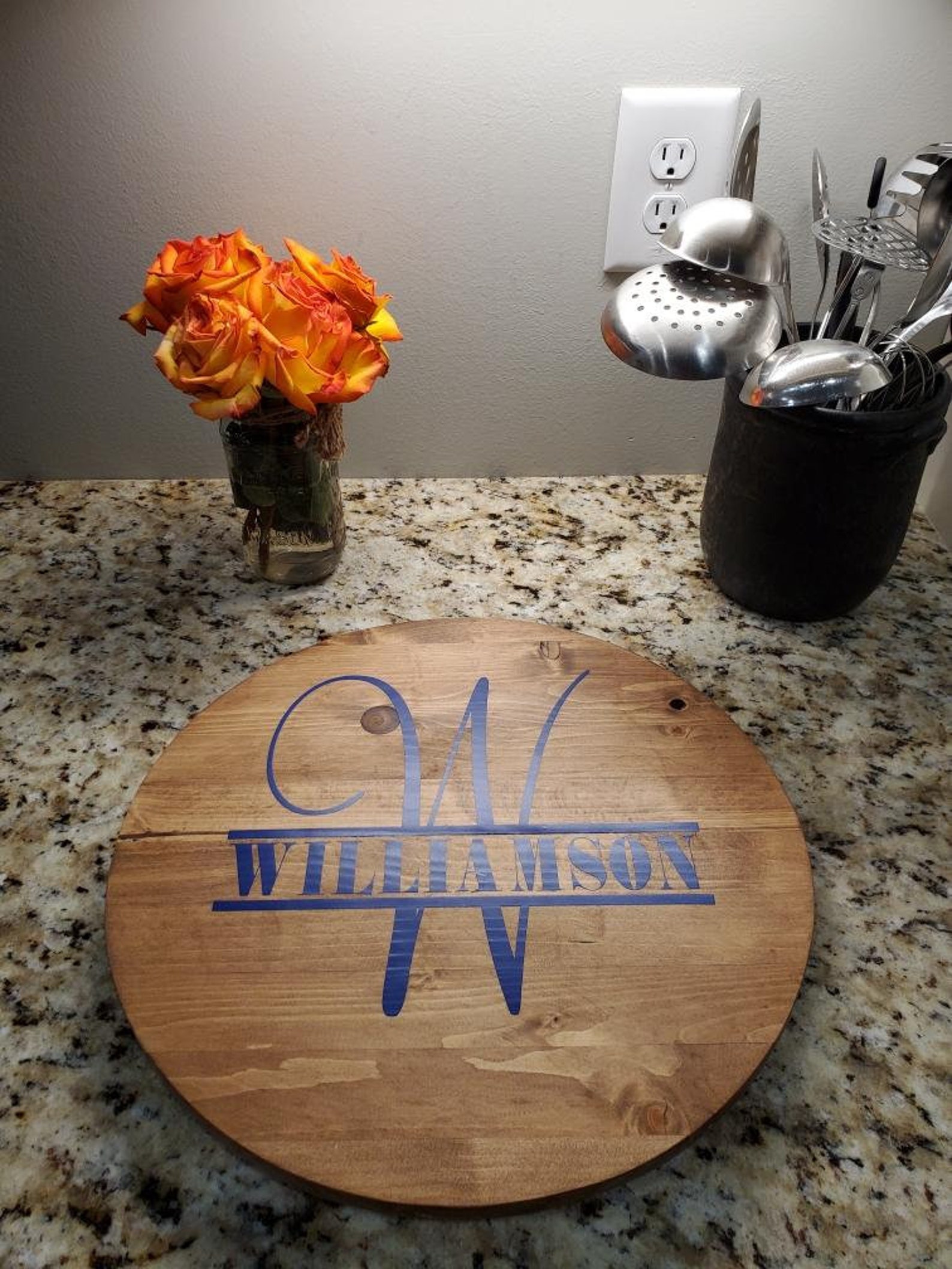 Personalized Lazy Susan Turntables Etsy